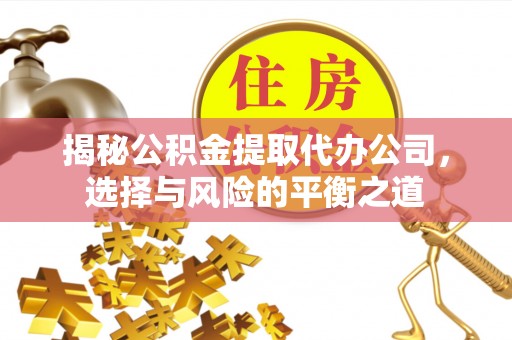 广水揭秘公积金提取代办公司，选择与风险的平衡之道