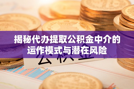 广水揭秘代办提取公积金中介的运作模式与潜在风险