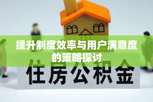 广水提升制度效率与用户满意度的策略探讨